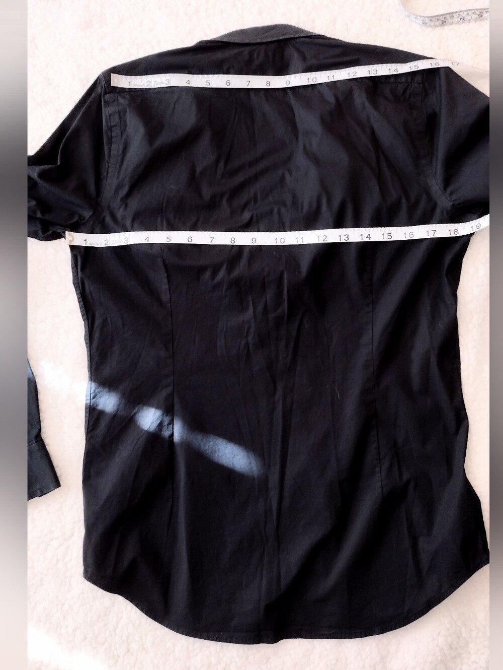 Express Sz S Fitted Black Men's Button-Up Shirt - Classic Dress Shirt - Picture 3 of 9
